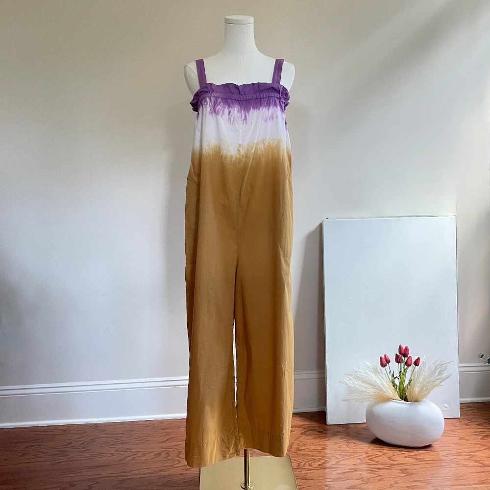 Sea NY Jumpsuit Women Sz 2 Wide Leg Effortless Oversized Boho Resort Boho Ombré